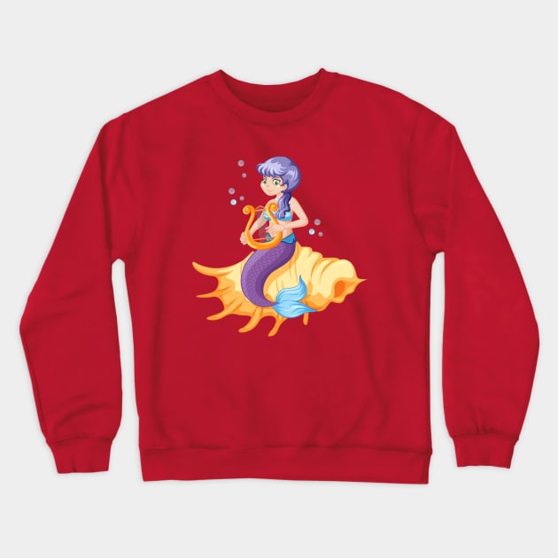 Mermaid Crewneck Sweatshirt by Mako Design 